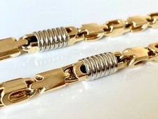 MONTE CARLO KETTE 585 /14 KARAT GOLD mit BRILLANTEN VERSCHLUSS  225 Gramm