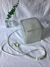 Iviken Ice Cube Tischlampe aus Glas von Ikea, 1990er.