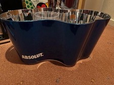 Absolut Vodka Kühler Magnum blau LED Wellig Neu Eisbox XL beleuchtet Bar