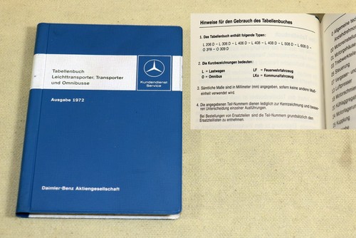 Mercedes benz tabellenbuch - mercedes,