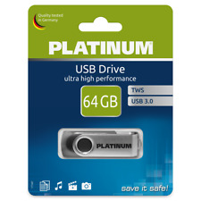 Platinum TWS 64 GB USB-Stick USB 3.0 mit LED Statusanzeige als Schlüsselanhänger