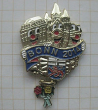 FESTABZEICHEN BONNER KARNEVAL 2014 gold ......... Karneval/Fasching-Pin (259k)