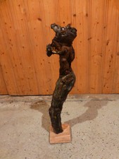 Stele Skulptur Holz Naturholz