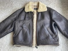 Original Vintage Bomberjacke Pilotenjacke echt Schaffellecht Lammleder Gr. 50