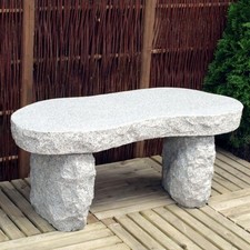 Gartenbank granit gebogen - granit,