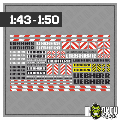 Liebherr aufkleber set für - aufkleber,