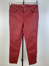 GRAIN DE MALICE Damen Gr. 40 Stretch Jeans rot Jeggings Wachs-Glanz Denim 9C9