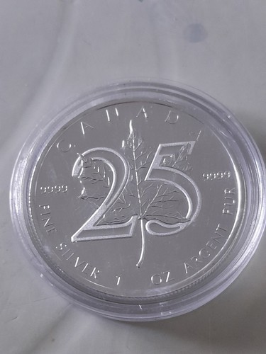 Unze silber maple leaf 25th - silber,