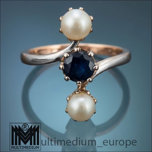 585 gelbgold saphir perlen - gelbgold,