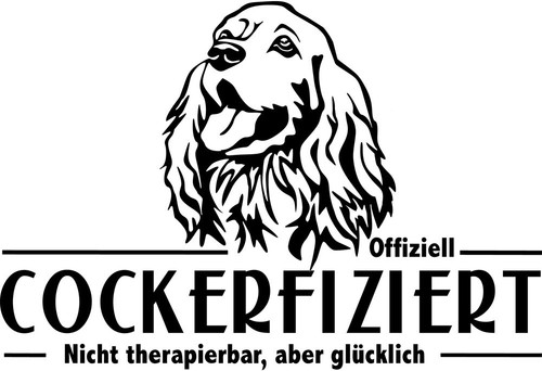 Cocker spaniel autoaufkleber - cocker,