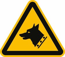 Schild Warnung vor dem Hund | Wachhund | PVC 20 cm  | wetterfest