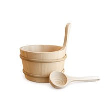 Harvia Holzeimer und Holzkelle