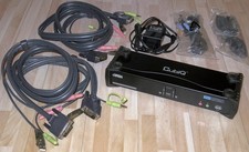 ATEN CS1782A CubiQ KVMP Switch 2-Port USB DVI Dual Link mit Netzteil und Kabeln