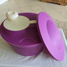 Tupperware * SALATSCHLEUDER *  Salat-Karussell lila + Deckel
