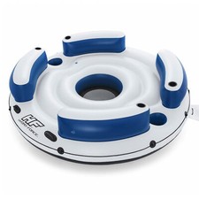 Bestway Badeinsel Lazy Dayz Island 256 x 256cm Wasserliege Lounge Getränkehalter