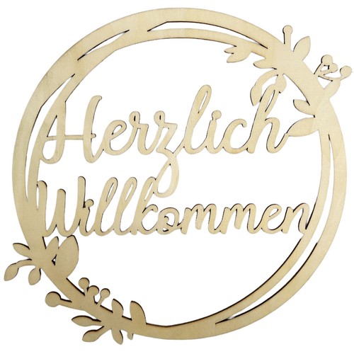 Holz ring herzlich willkommen - holz,