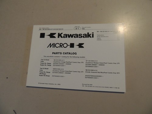 Parts catalog kawasaki gtr1000 - parts,