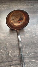 Suppenkelle Schöpfkelle Silber / versilbert alt antik mit Gravur