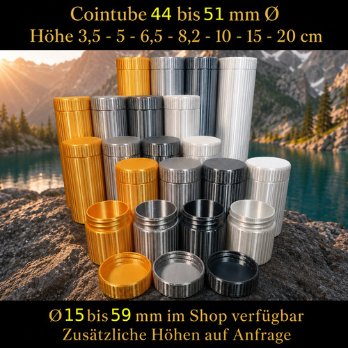 Münztube 2oz 1oz - silber, lunar