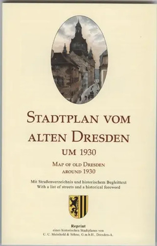 Stadtplan vom alten dresden - stadtplan, um