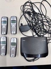 ISDN-Telefonanlage mit 4 Schnurlos-Telefonen, Gigaset SX255, 5x Gigaset S1
