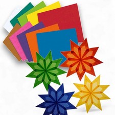ITENGA 500 Blatt Faltblätter Transparentpapier MIX 10cm Origami Sterne basteln