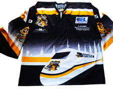 Eishockey Trikot KEV Krefeld  Sonderzug nach HH Freezers Gr. 52  Schwarz / Gelb
