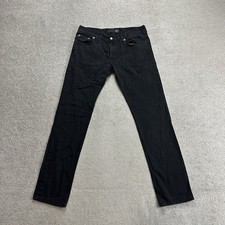 JUST CAVALLI Herren Jeans Hose W33 L32 Slim Fit Straight 5220 Schwarz Denim