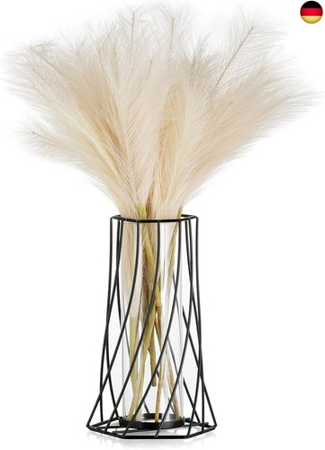 Schwarz vase für - pampasgras,