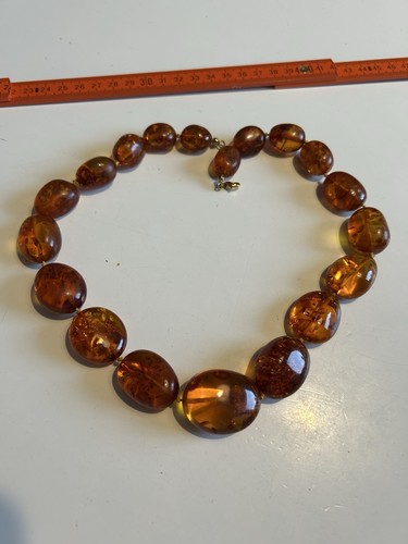 Echte bernsteinkette mit - bernsteinkette, 84,2g