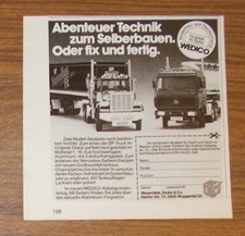 Seltene Werbung WEDICO BP Truck & Mercedes Sattelschlepper Modelle 1983