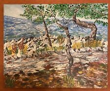 Original Öl-Gemälde Landschaft (Unikat) Maler AJ von 1974 - 80x65cm - Kunstwerk