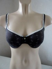 BH Bügel Speidel 75 C grau blau Blumen Spitze Dessous Träger 