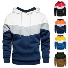 Herren Basic Kapuzenpullover Sweatjacke Pullover Hoodie Sweatshirt Tops M-3XL