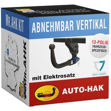 AutoHak Anhängerkupplung vert. abnehmbar für VW Passat B7 10-14 + 13polig spez