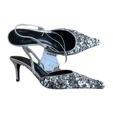 H&M Sandale Damen Silber 38