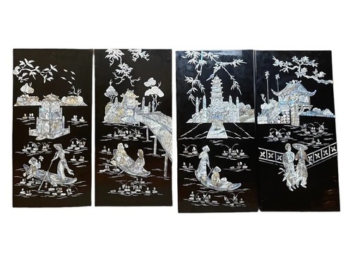 Asiatische lackbilder perlmutt - asiatische,