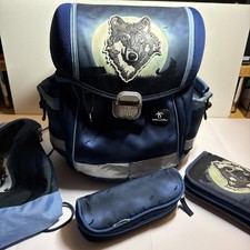 Belmil Schulranzen Set Classy 4-tlg ab 1 Klasse Grundschule 403 Wolves Pack Wolf