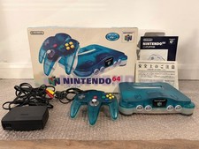 Nintendo n64 ice blue - blue, clear