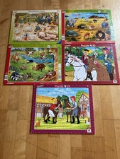 Rahmenpuzzle Set, 5 Puzzle | 3-4 Jahre | perfekt für Kitas, Tagespflege | Spiele