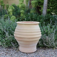 handgefertigte Terracotta Amphore aus Kreta, frostfeste Amphore Agave 40