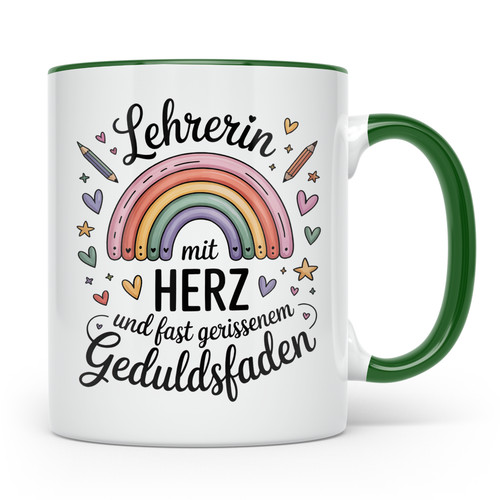 Lehrerin mit herz tasse - mit,