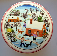 Villeroy & Boch Naif Christmas runde Porzellan Schmuckschatulle Blockhütten