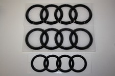 AUDI Schwarz glänzend Logo