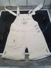 Weiße kurze Latzhose - Gr.122
