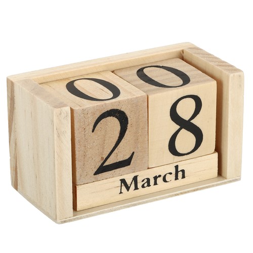 Vintage holz block perpetual - holz,