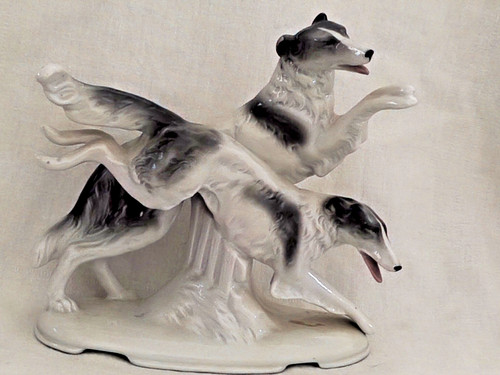 Porzellanfigur barsoi fasold - porzellanfigur,