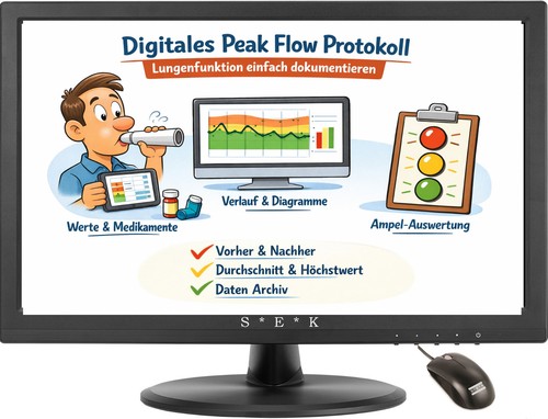 Peak flow aufzeichnung asthma - flow,
