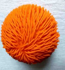 Wuschel-Ball Softball Gummi orange weich ca. 17 cm Ball