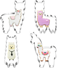 4 Stück Ausstechformen Alpaka Tiere Keksausstecher
